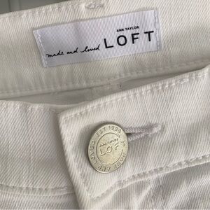 LOFT Women's Ankle & Cropped Stretch Jeans - Cream